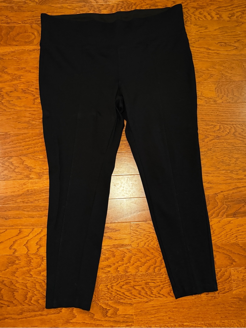 Style & Co Black Pull On Dress Pants Size XXL Front Seam Straight Leg